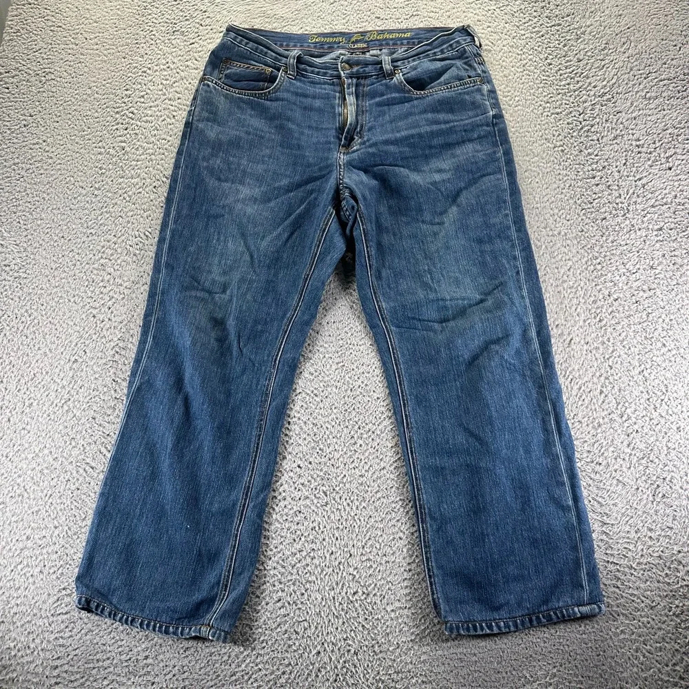 Tommy‎ Bahama Jeans Men's 33x30 Blue Cotton Denim Straight Classic Fit Workwear